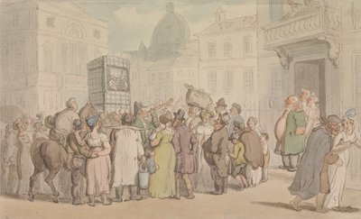 Uno spettacolo di Punch e Judy da Thomas Rowlandson
