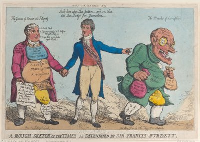 Uno Schizzo Approssimativo dei Tempi come Delineato da Sir Francis Burdett, 1810 da Thomas Rowlandson
