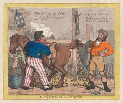 Un Marinaio in una Stalla da Thomas Rowlandson