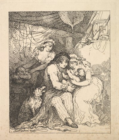 La famiglia di un marinaio da Thomas Rowlandson