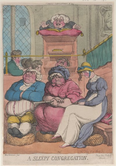 Una congregazione assonnata, 12 febbraio 1811 da Thomas Rowlandson