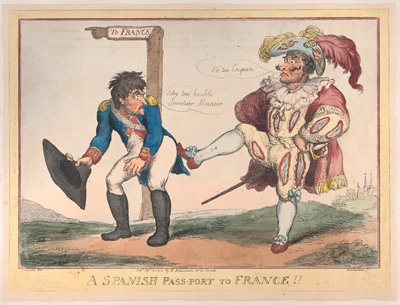 Un passaporto spagnolo per la Francia!! da Thomas Rowlandson