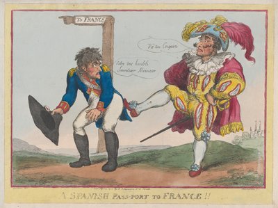 Un passaporto spagnolo per la Francia!! da Thomas Rowlandson