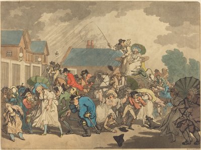 Una burrasca a Hyde Park da Thomas Rowlandson