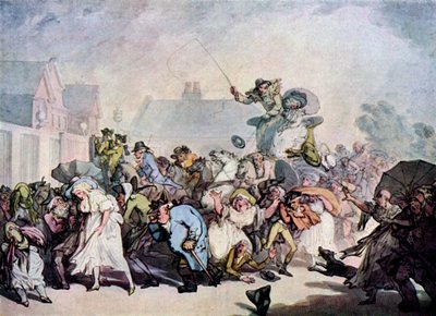 Una burrasca a Hyde Park da Thomas Rowlandson