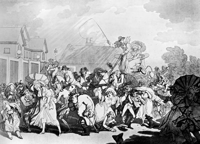 Un improvviso temporale a Hyde Park da Thomas Rowlandson