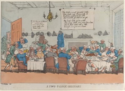 Un Pranzo Ordinario alle Due, 4 giugno 1811 da Thomas Rowlandson