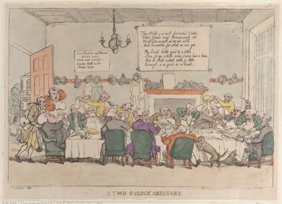 Un pranzo ordinario alle due, 4 giugno 1811 da Thomas Rowlandson