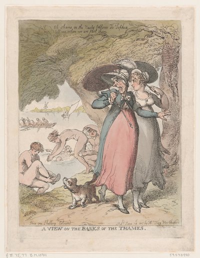 Veduta sulle rive del Tamigi, 18 giugno 1807 da Thomas Rowlandson