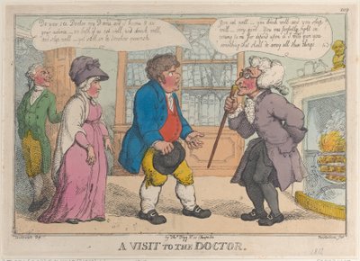 Una visita dal dottore, 1809-12 da Thomas Rowlandson