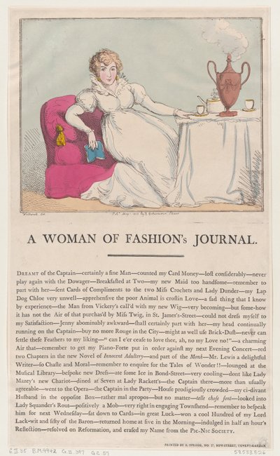 Diario di una donna di moda da Thomas Rowlandson
