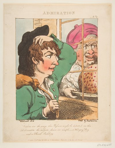 Ammirazione, Le Brun Travestito, o Caricature delle Passioni da Thomas Rowlandson