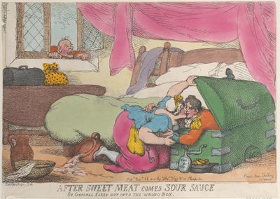 Dopo il dolce viene la salsa acida, o il caporale Casey è finito nella scatola sbagliata da Thomas Rowlandson