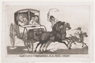 Compagni gradevoli in una carrozza postale da Thomas Rowlandson