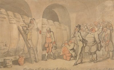 Modifiche nella Cantina della Birra a Bullstrode da Thomas Rowlandson