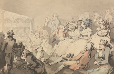 Il pubblico che assiste a uno spettacolo teatrale al Drury Lane Theatre da Thomas Rowlandson
