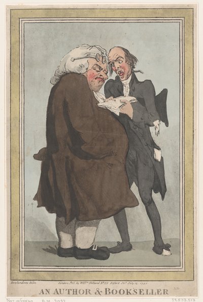 Un Autore e un Libraio da Thomas Rowlandson