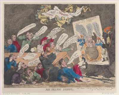 Un ululato irlandese, 1 marzo 1799 da Thomas Rowlandson
