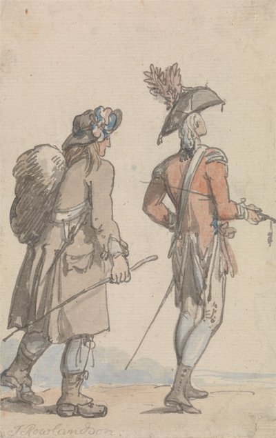 Un ufficiale e il suo servitore da Thomas Rowlandson