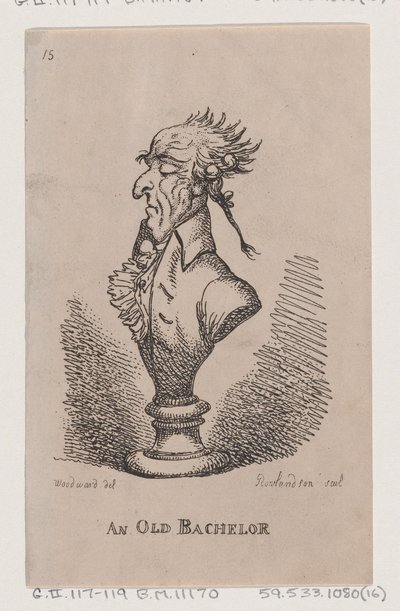 Un vecchio scapolo, 1808 da Thomas Rowlandson