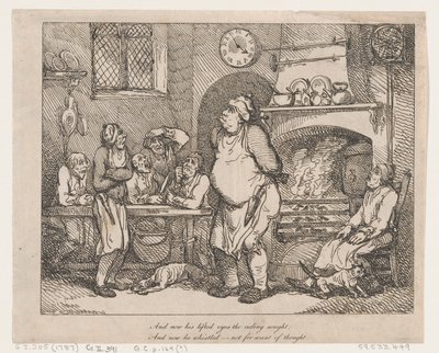 E ora i suoi occhi sollevati cercavano il soffitto... da Thomas Rowlandson