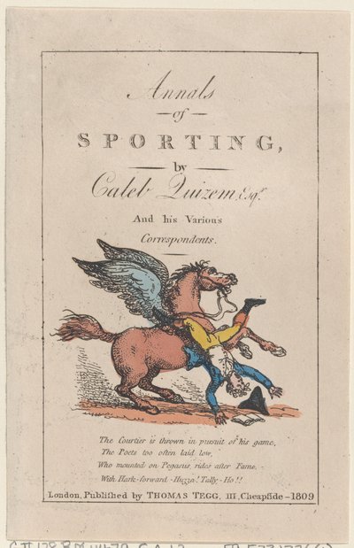 Annali dello sport da Thomas Rowlandson