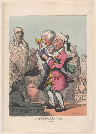 Antiquari à la Greque, 14 luglio 1805 da Thomas Rowlandson