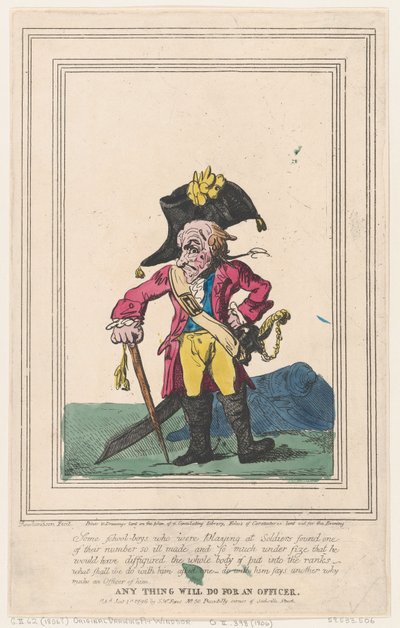 Qualsiasi cosa va bene per un ufficiale da Thomas Rowlandson