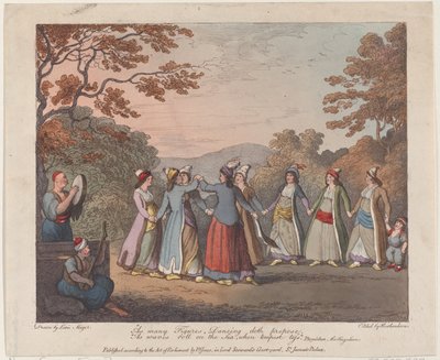 Tante figure, ballare propone, come onde rotolano sul mare, quando tempesta, 31 luglio 1804 da Thomas Rowlandson