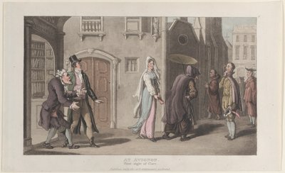 Ad Avignone, Prima Vista di Clara, dal Journal of Sentimental Travels, 1 dicembre 1817 da Thomas Rowlandson