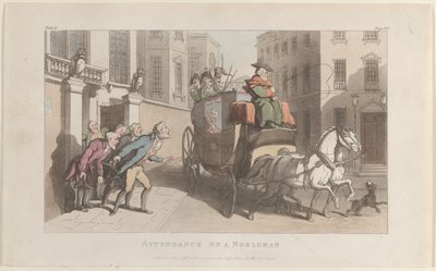 Servizio a un nobile, da Il vicario di Wakefield da Thomas Rowlandson