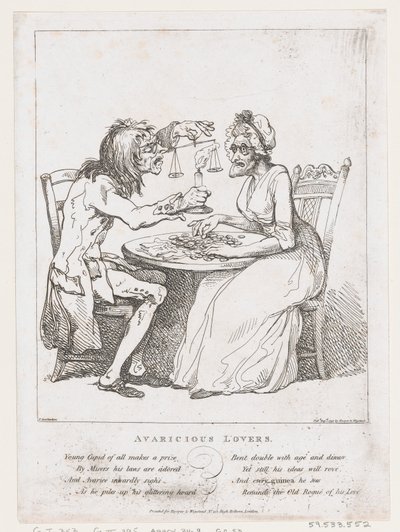 Amanti avari da Thomas Rowlandson