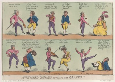 Squadre goffe che studiano le Grazie!!, 29 agosto 1809 da Thomas Rowlandson