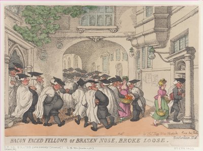 Compagni dal volto di bacon di Brazen Nose, scatenati da Thomas Rowlandson