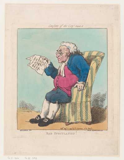 Cattiva Speculazione, 10 agosto 1799 da Thomas Rowlandson