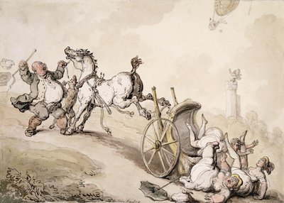 Caccia al pallone vicino alla follia di Lady James da Thomas Rowlandson