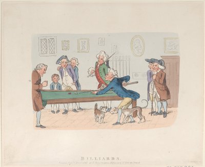 Biliardo, aprile 1803 da Thomas Rowlandson