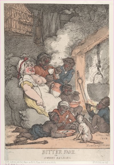 Amaro pasto o spazzini che si ristorano da Thomas Rowlandson