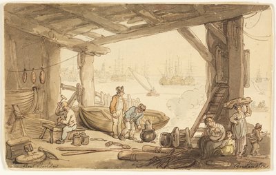 Costruttori di barche da Thomas Rowlandson