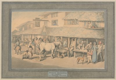 Bodmin, Cornovaglia: prigionieri francesi in libertà condizionale da Thomas Rowlandson