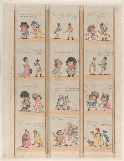 Bordi per stanze, Extravaganzas Plate 6 da Thomas Rowlandson