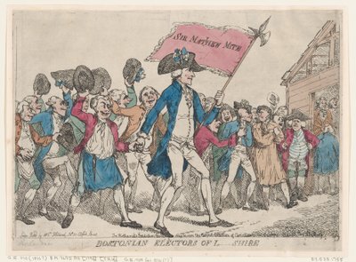 Elettori bostoniani di L-Shire, 1790 da Thomas Rowlandson