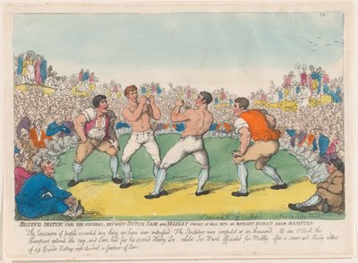 Incontro di Boxe per 200 Ghinee, tra Dutch Sam e Medley, 31 maggio 1810 da Thomas Rowlandson