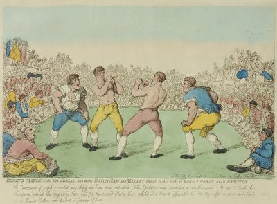 Incontro di boxe per 200 ghinee tra Dutch Sam e Medley da Thomas Rowlandson