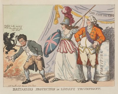La protezione della Britannia, ovvero Il trionfo della lealtà da Thomas Rowlandson