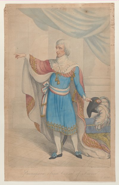 Buonaparte Primo Console di Francia da Thomas Rowlandson