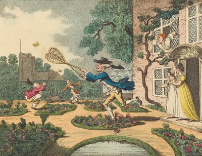 Caccia alle farfalle da Thomas Rowlandson