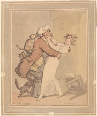 Corteggiamento felino da Thomas Rowlandson