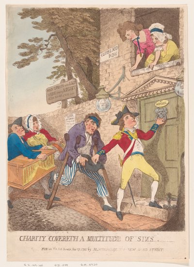 La carità copre una moltitudine di peccati, 27 novembre 1781 da Thomas Rowlandson