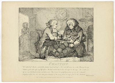 Chiacchiere, dal Tour delle Ebridi di Boswell da Thomas Rowlandson